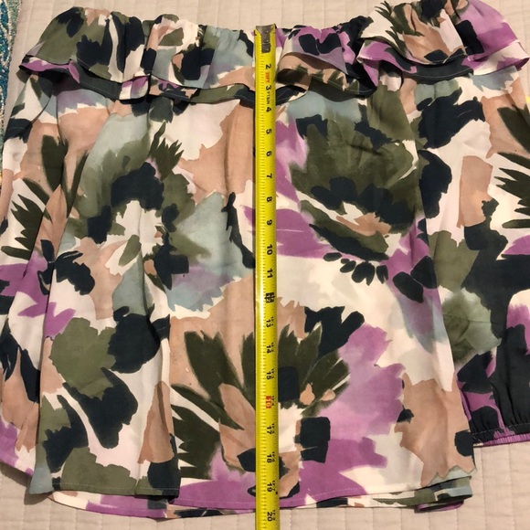 J. Crew Printed Ruffle Convertible Blouse - Picture 7 of 7